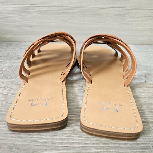 Marc Fisher Ltd Ml Kimiko Womens Leather Natural Flat Slide Sandals Size 8.5M - Picture 10 of 13